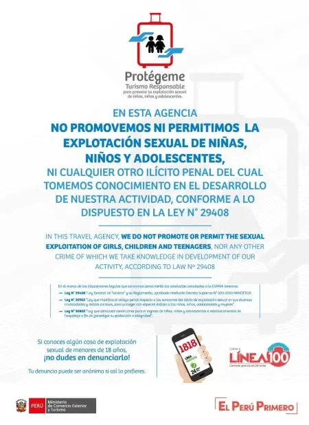 Essna code Certified awarded from Marfes Tours Peru